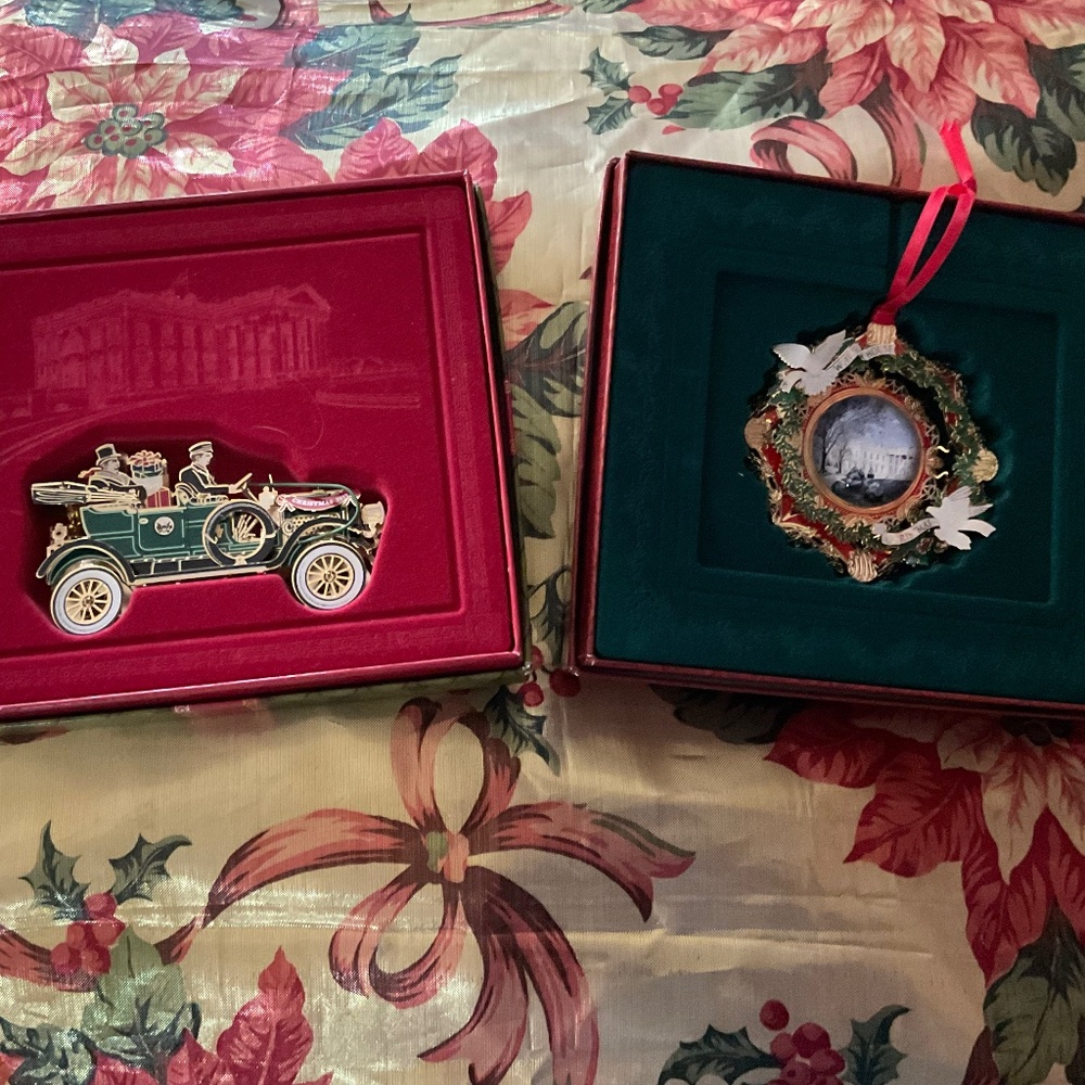 2012 and 2013 Collectors ornaments from The White House Historical Association